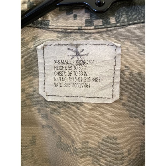 Vintage US Army Combat Uniform Coat Shirt ACU Cotton Blend Non FR UCP Sz XS - Picture 4 of 7